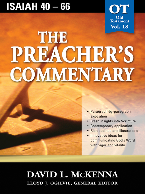 Title details for The Preacher's Commentary--Volume 18 by David L. McKenna - Available
